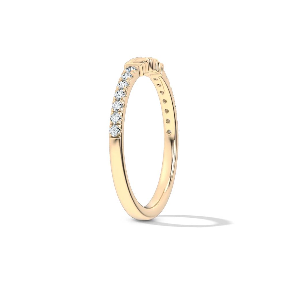 Diamond "Mom" Stack Band in 10K Yellow Gold (1/7 ct. tw.) – Image 3 of 4
