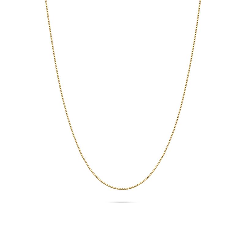 Box Chain in 14K Yellow Gold, .85MM, 18-20&quot; – Image 1 of 4
