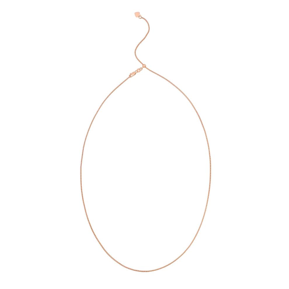 Solid Popcorn Chain in 14K Rose Gold, 1mm, 22" – Image 3 of 3
