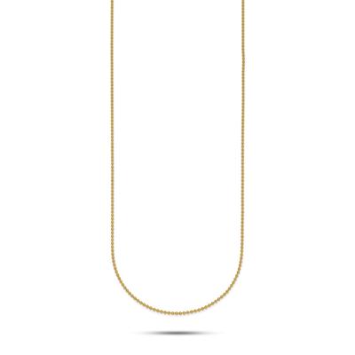 Beaded Chain in 14K Yellow Gold, 1.2mm, 16"