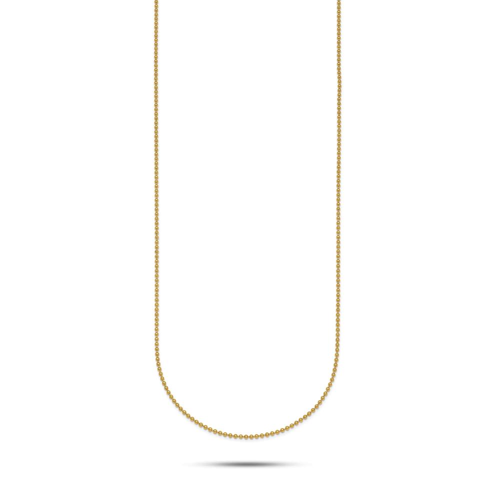 Beaded Chain in 14K Yellow Gold, 1.2mm, 16" – Image 1 of 4