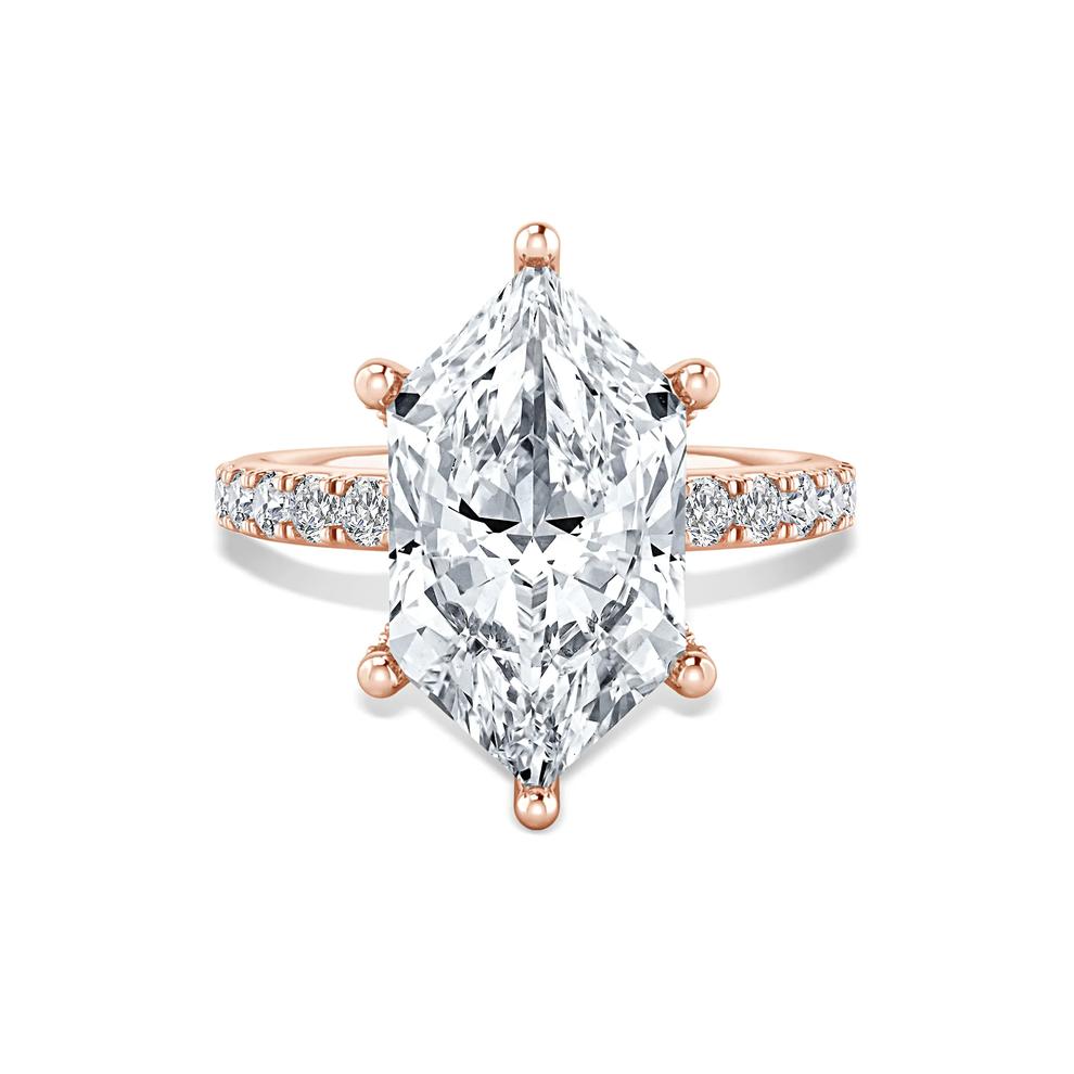 Lab Grown Diamond Dutch Marquise Engagement Ring in 14K Rose Gold (3 1/2 ct. tw.) – Image 1 of 4
