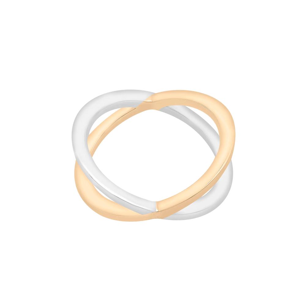 Two-Tone 'X' Ring in Vermeil – Image 5 of 7