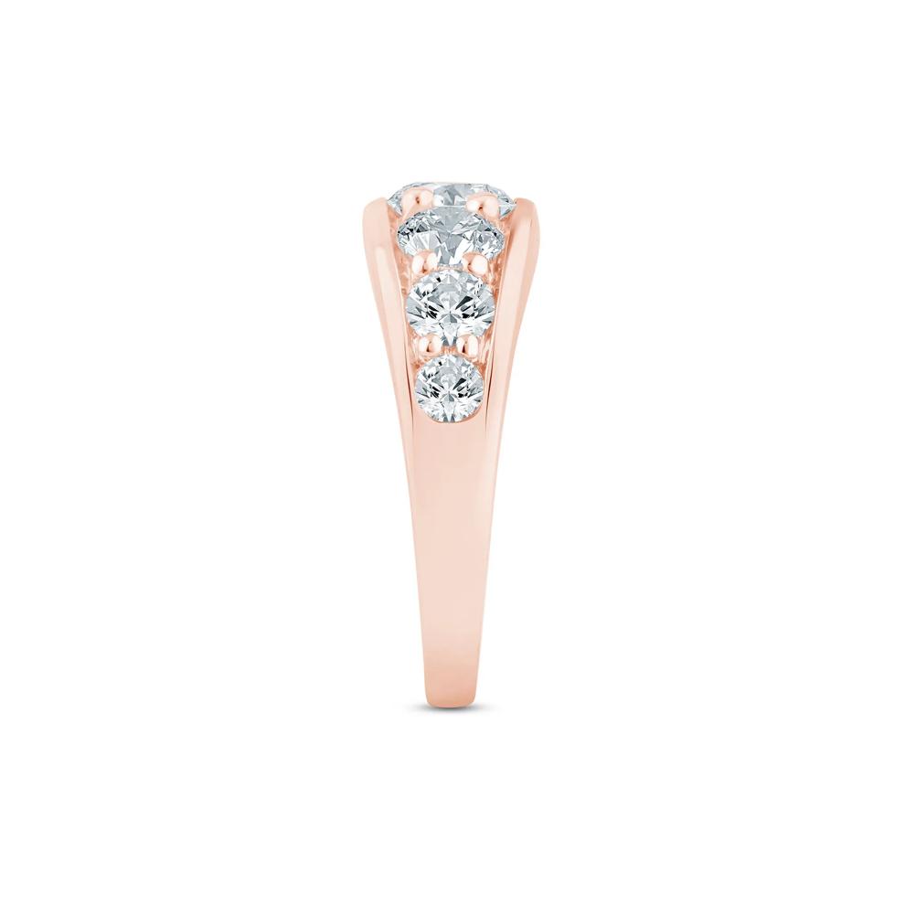 Lab Grown Diamond Graduated Channel Band in 14K Rose Gold (2 ct. tw.) – Image 3 of 3