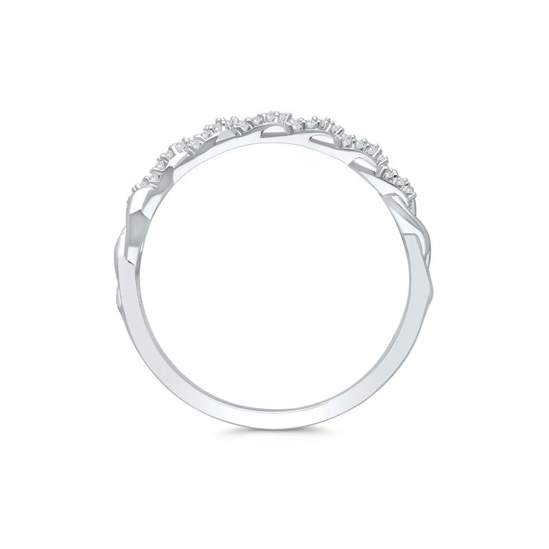 Diamond Accent Chain Link Band in Sterling Silver – Image 2 of 3