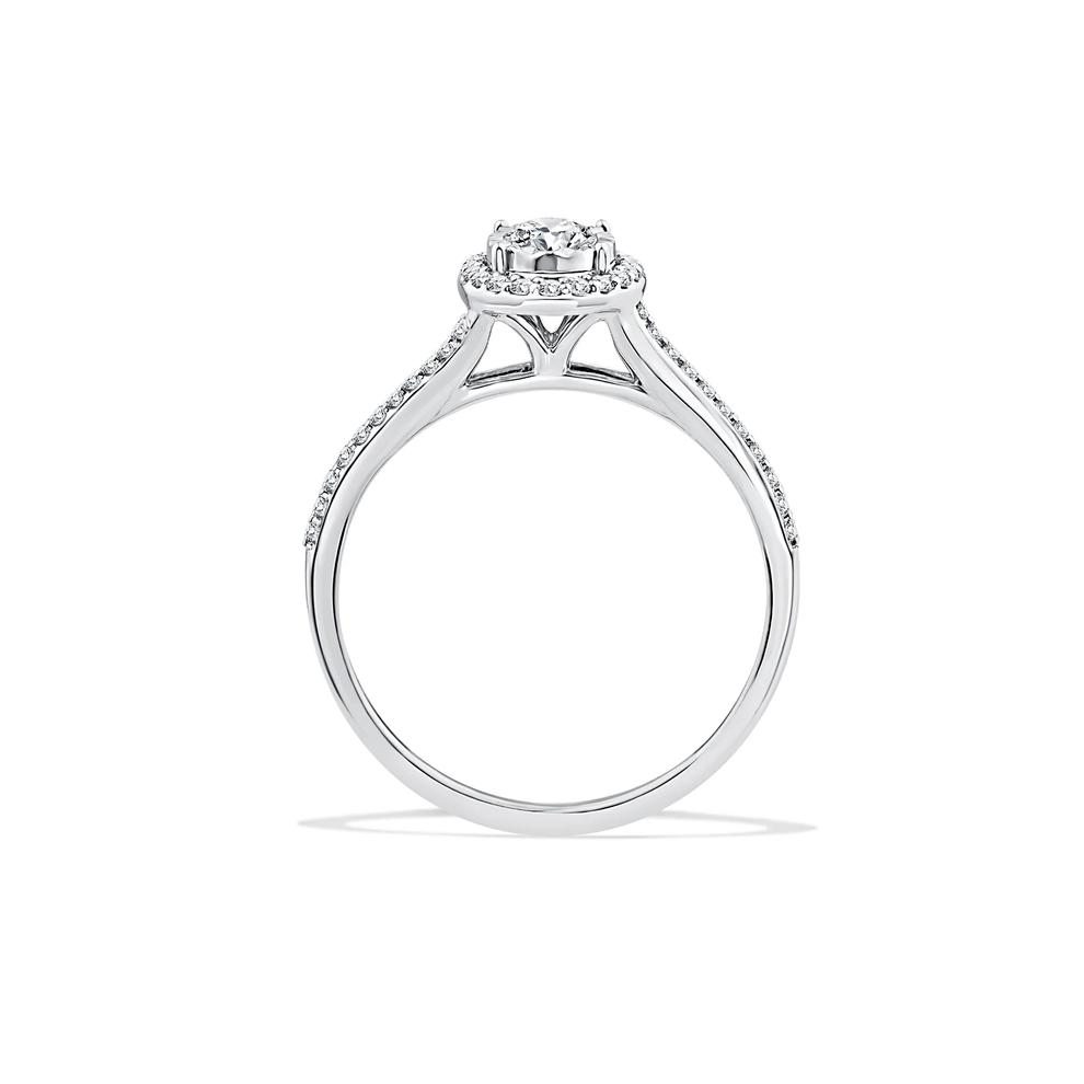 Lab Grown Diamond Oval Illusion Split-Shank Promise Ring in 10K White Gold (1/2 ct. tw.) – Image 2 of 4