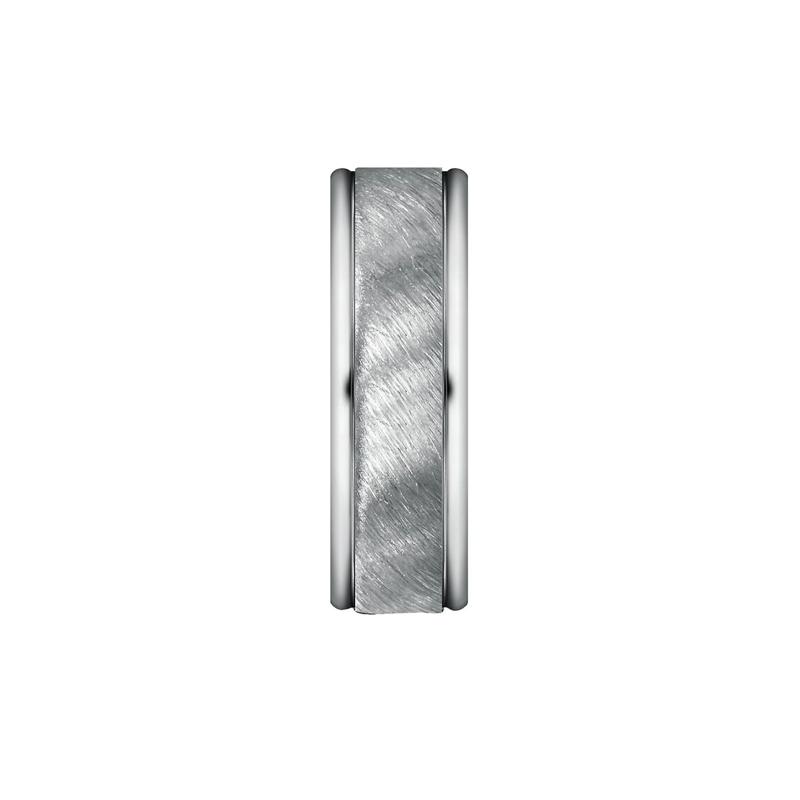 Men&#39;s Satin Finish Band in 10K White Gold, 6MM – Image 3 of 3