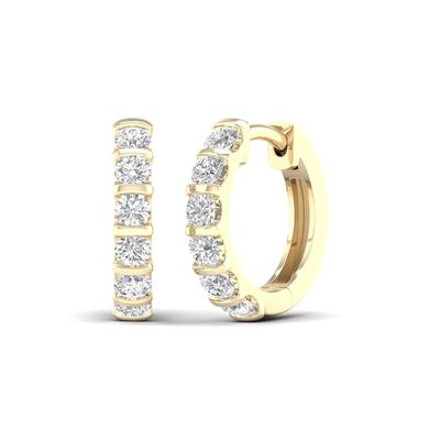 Lab Grown Diamond Hoop Earrings in 10K Yellow Gold (1 ct. tw.)