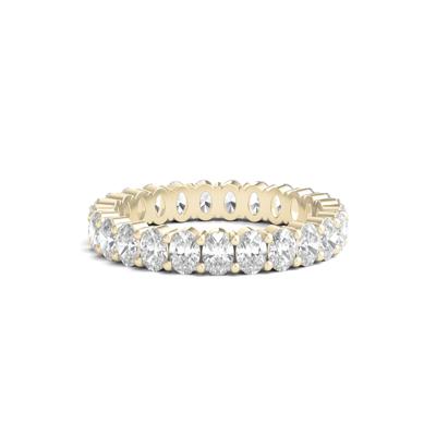 Oval-Shaped Diamond Wedding Band with Eternity Setting