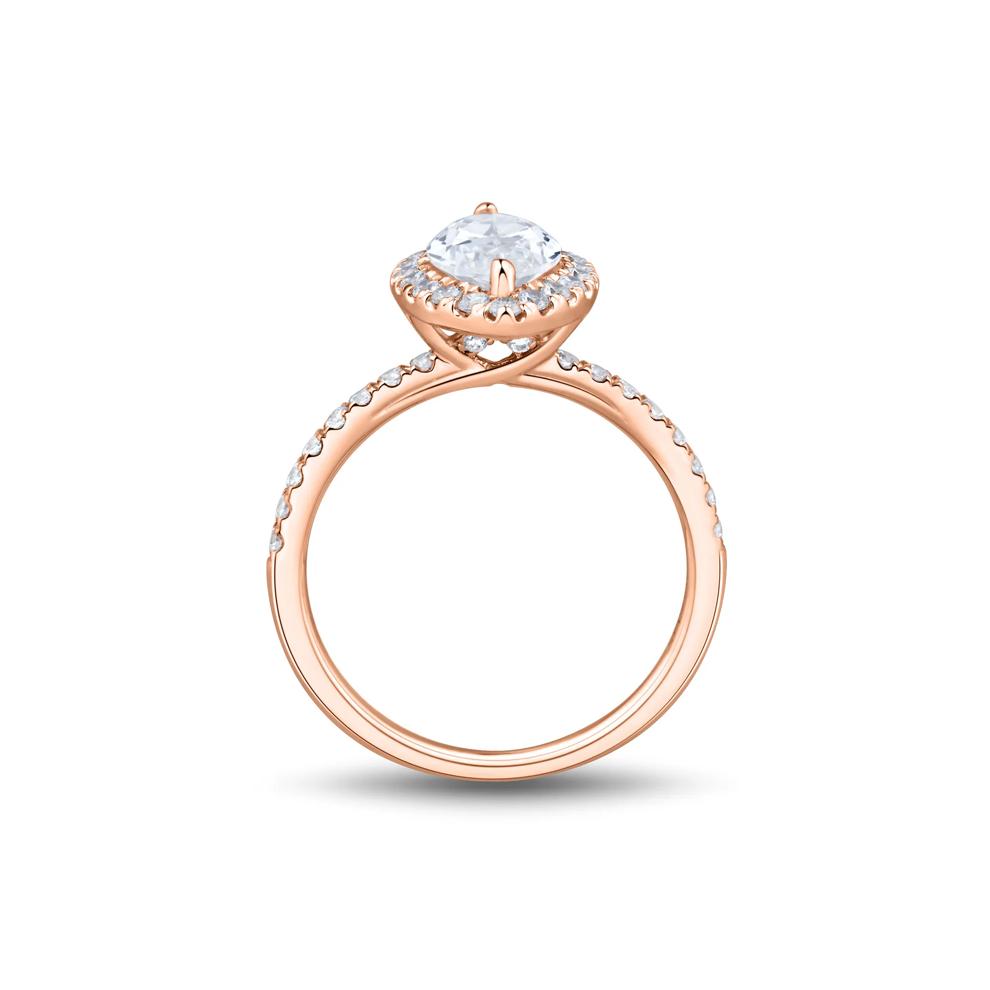 Lab Grown Diamond Marquise-Cut Halo Engagement Ring in 14K Rose Gold (2 ct. tw.) – Image 2 of 3