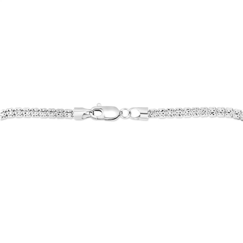 Solid Diamond-Cut Iced Chain in 14K White Gold, 3.1MM, 22&rdquo; – Image 2 of 3