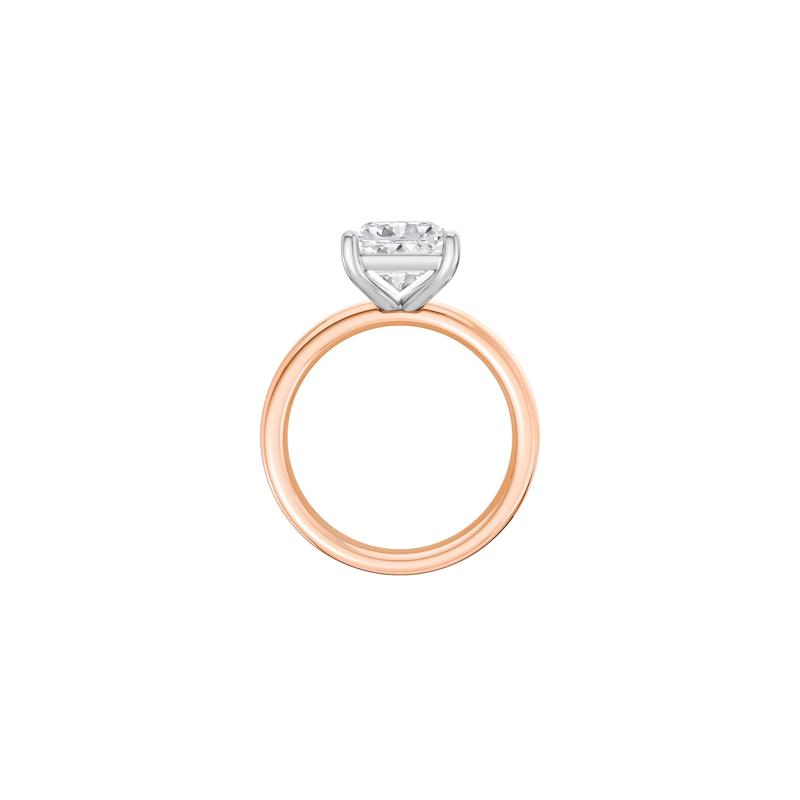 Lab Grown Diamond Radiant-Cut Solitaire Ring in 14K Rose &amp; White Gold &#40;4 ct.&#41; – Image 2 of 4
