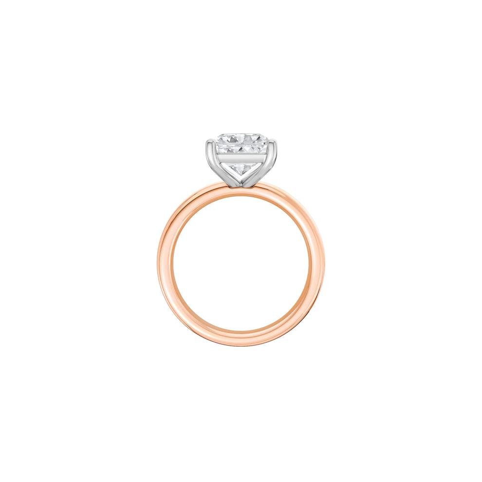 Lab Grown Diamond Radiant-Cut Solitaire Ring in 14K Rose &amp; White Gold (4 ct.) – Image 2 of 4