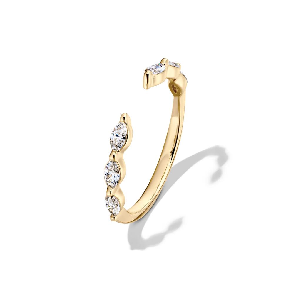 Lab Grown Diamond Open Stack Anniversary Band in 14K Yellow Gold (3/8 ct. tw.) – Image 4 of 4