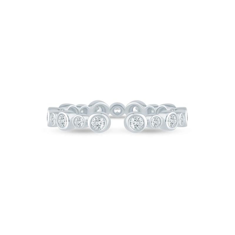 Lab Grown Diamond Bezel Open Band in 14K White Gold &#40;1/2 ct. tw.&#41; – Image 1 of 3