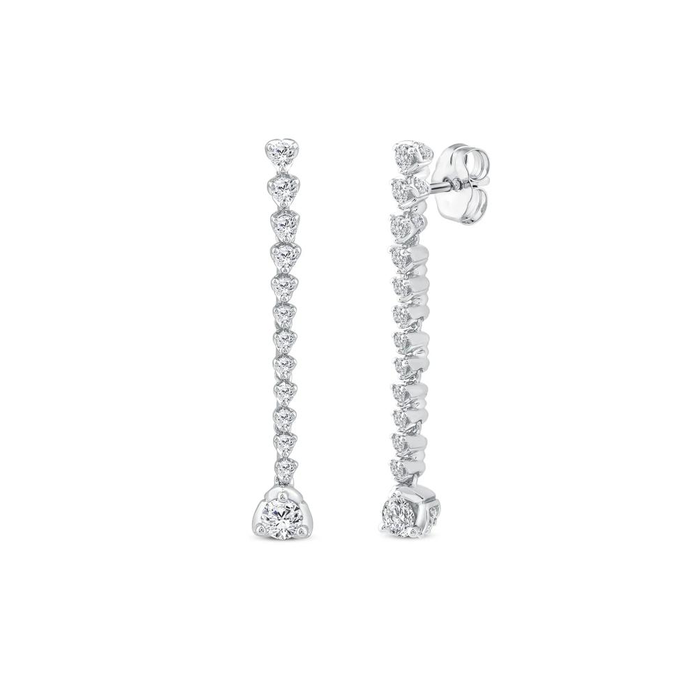 Diamond Dangle Drop Earrings in 14K White Gold (1 1/2 ct. tw.) – Image 1 of 2