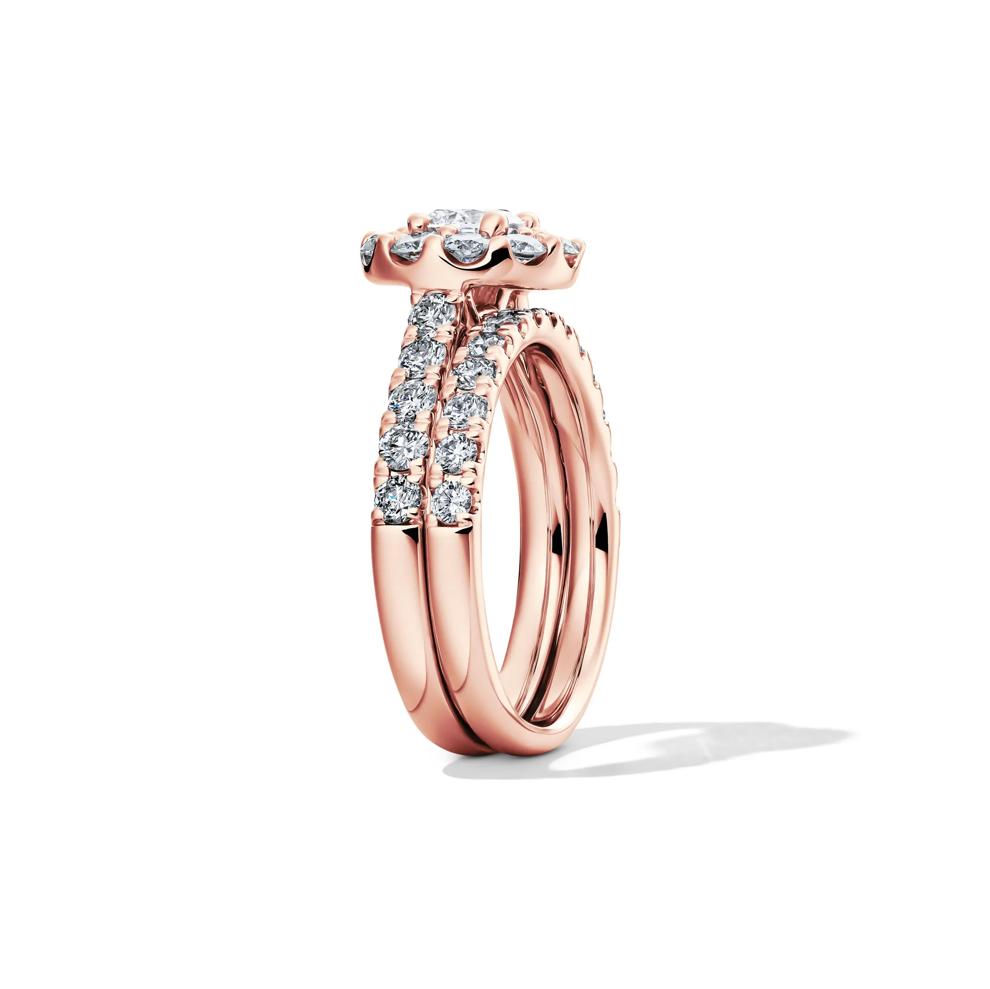 Diamond Bridal Set in 14K Rose Gold (2 ct. tw.) – Image 3 of 6