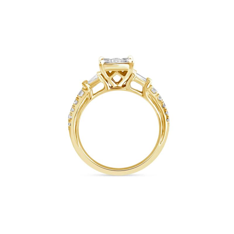 Princess-Cut Diamond Composite Engagement Ring in 10K Yellow Gold (3/4 ct. tw.) – Image 2 of 3