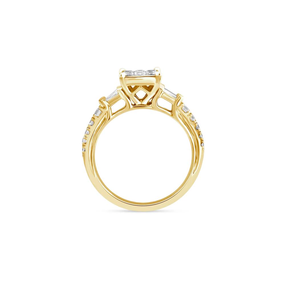 Princess-Cut Diamond Composite Engagement Ring in 10K Yellow Gold (3/4 ct. tw.) – Image 2 of 3
