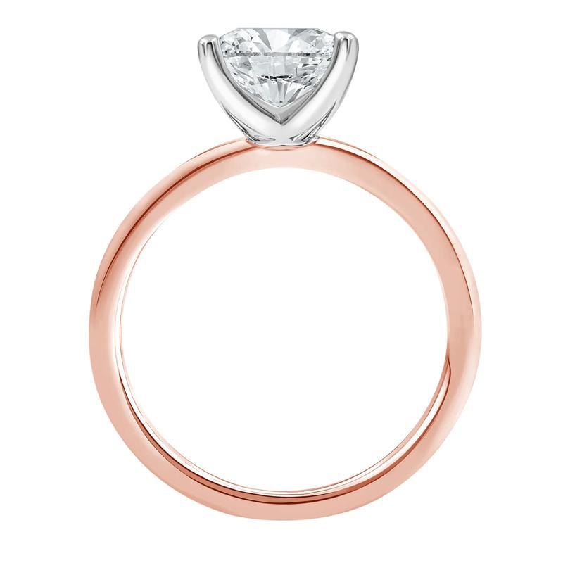 Diamond Princess Cut Solitaire Engagement Ring in 14K Rose Gold (2 ct.) – Image 2 of 5