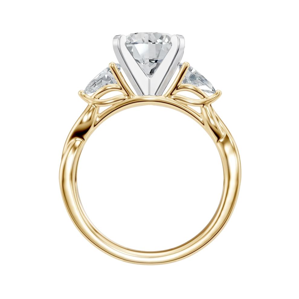 Lab Grown Diamond Semi-Mount Engagement Ring in 14K Yellow &amp; White Gold (Setting Only) – Image 5 of 6