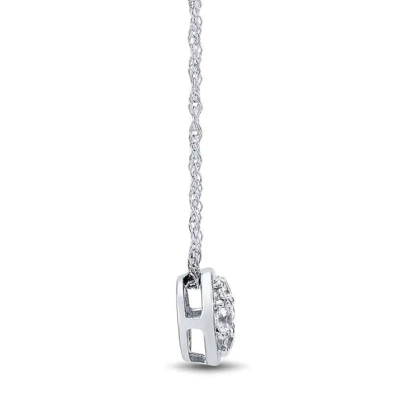 Lab Grown Diamond Necklace with Bezel Setting in 10K White Gold &#40;1/3 ct. tw.&#41; – Image 2 of 3
