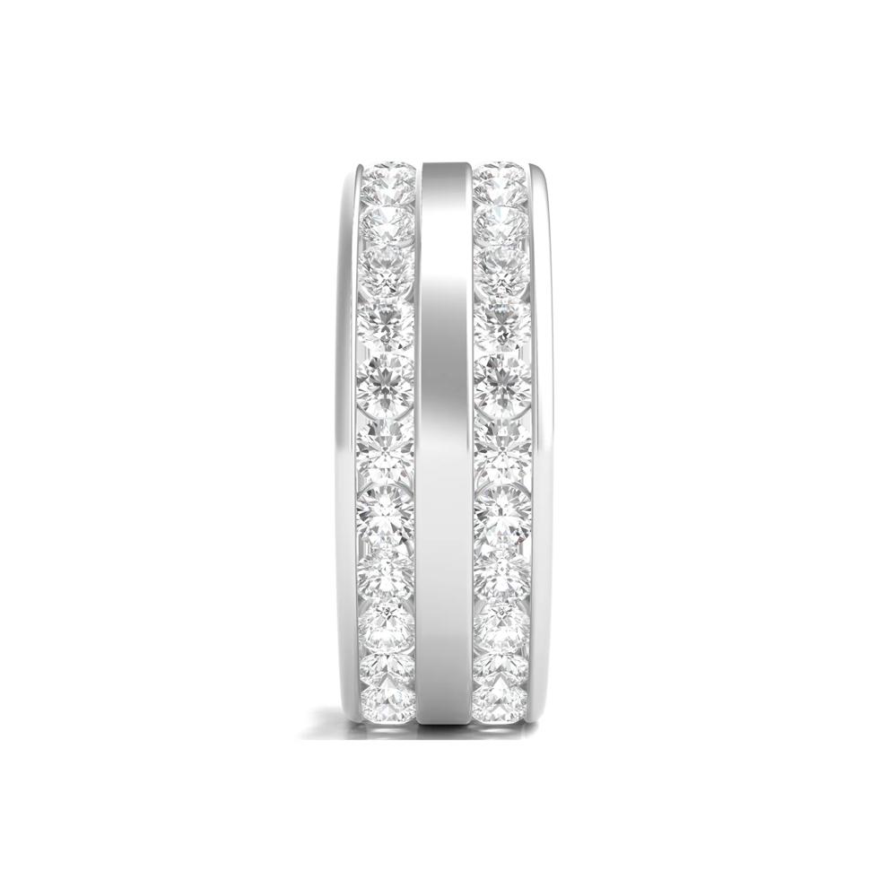 Round Lab Grown Diamond Double-Row Eternity Band in 14K White Gold (3 5/8ct. tw.) – Image 3 of 3