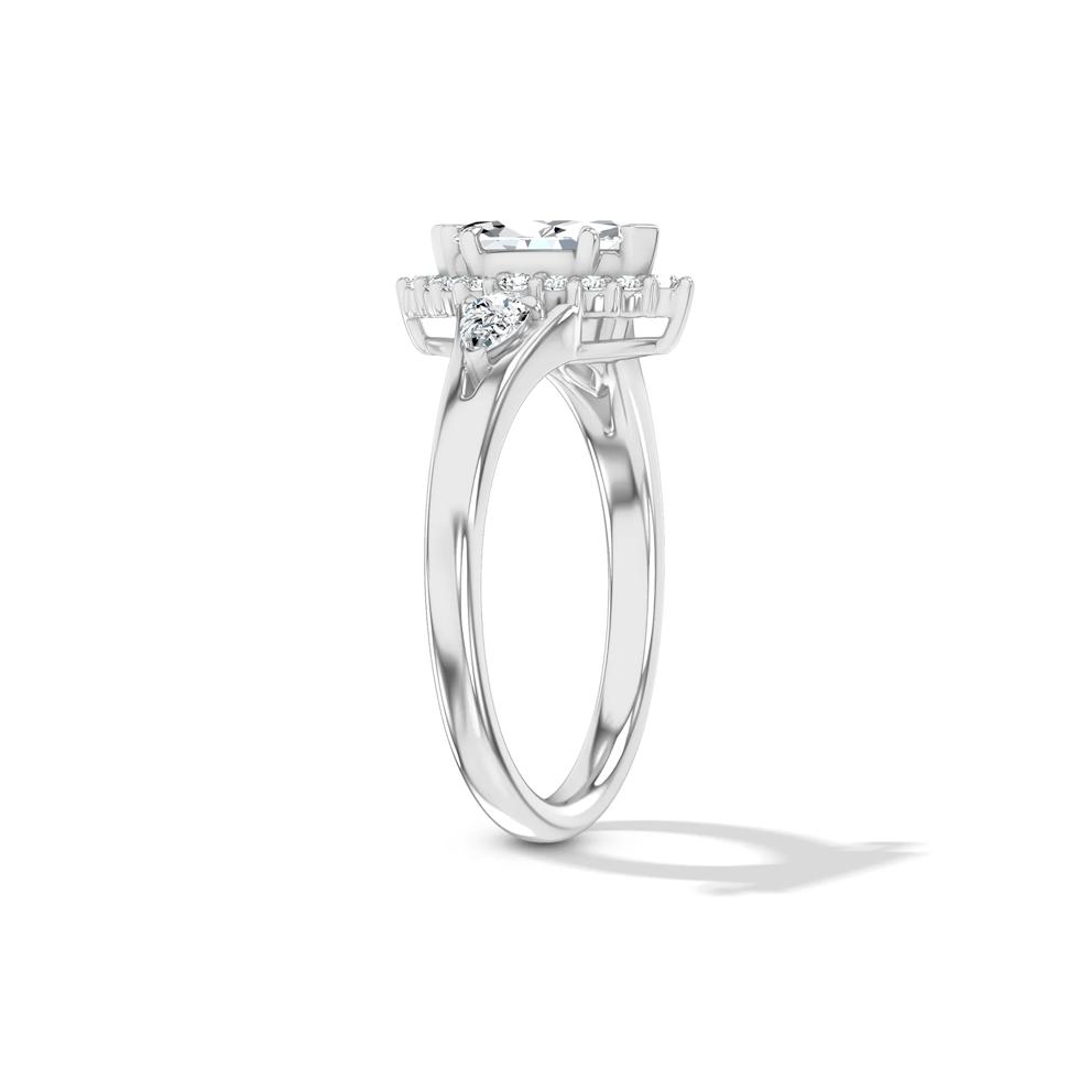Diamond Marquise Center Halo Engagement Ring in 14K White Gold (7/8 ct. tw.) – Image 3 of 4