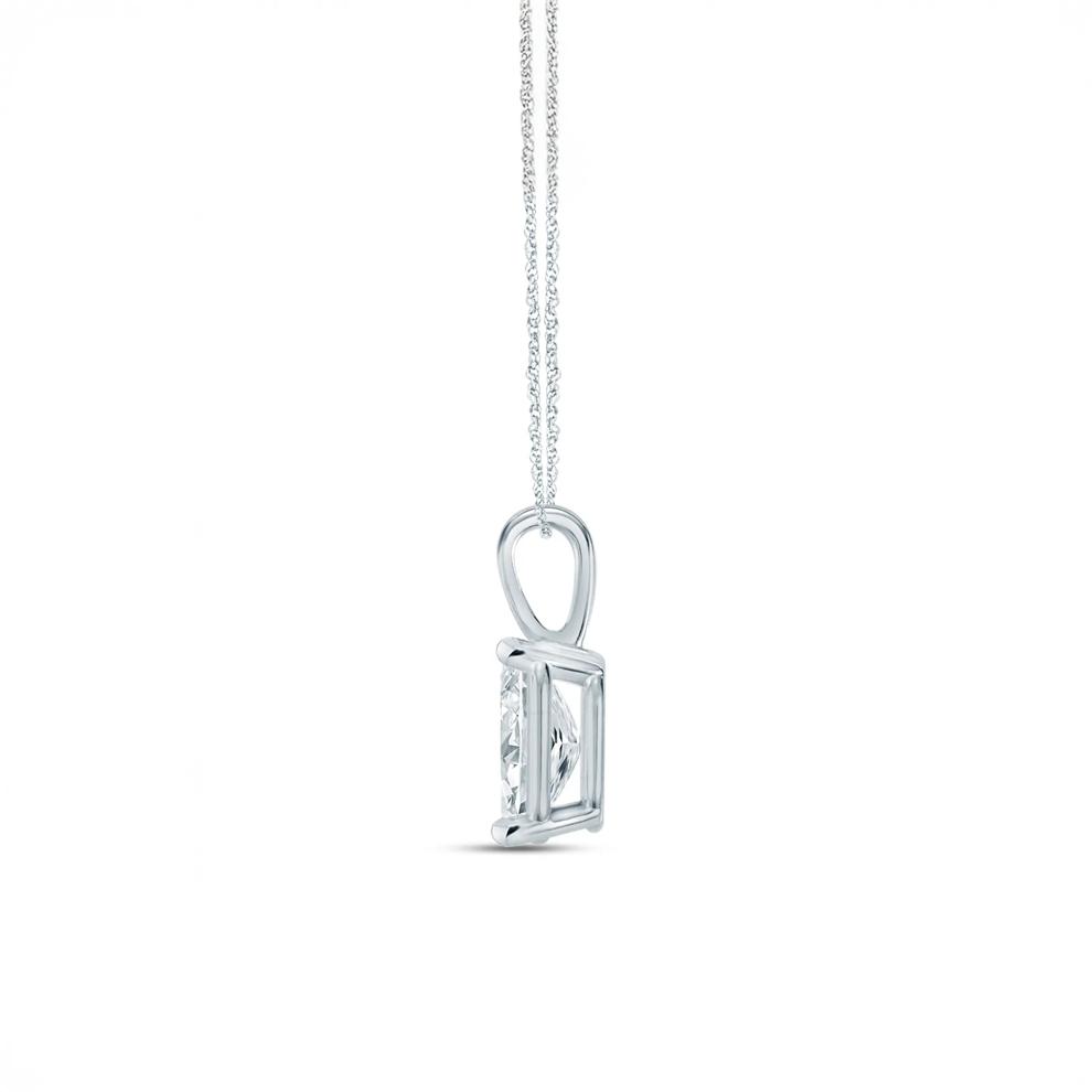 Lab Grown Diamond Radiant-Cut Pendant in 10K White Gold (1 1/2 ct. tw.) – Image 2 of 3