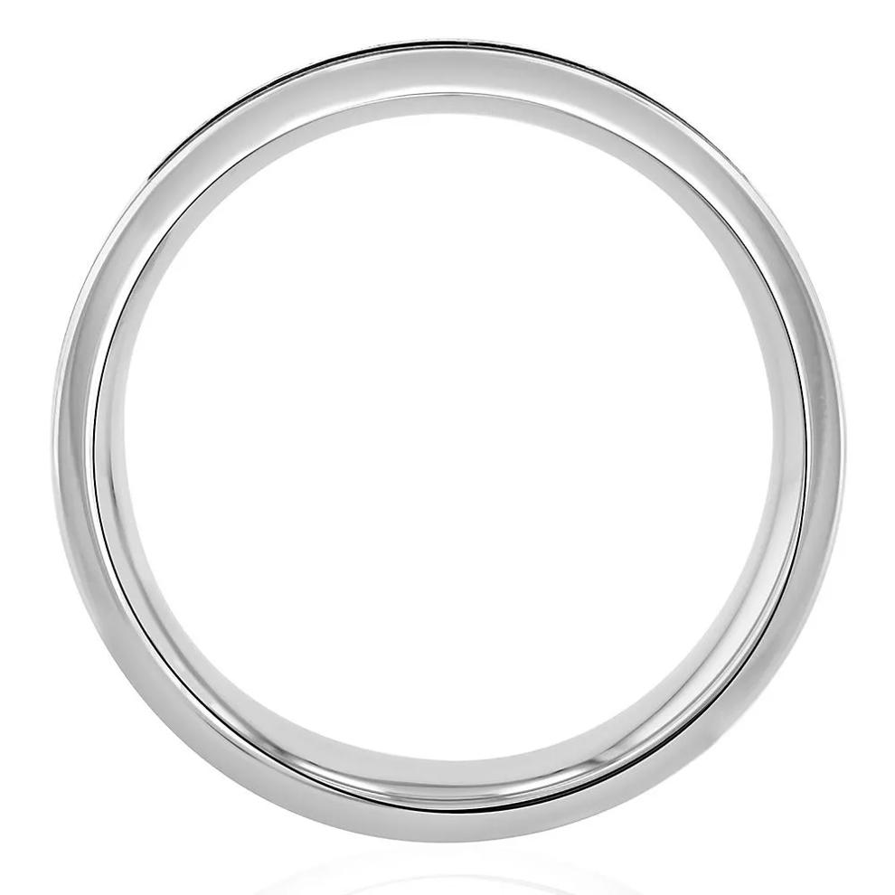 Men's 1/7 ct. tw. Blue Diamond Band in Stainless Steel – Image 2 of 3