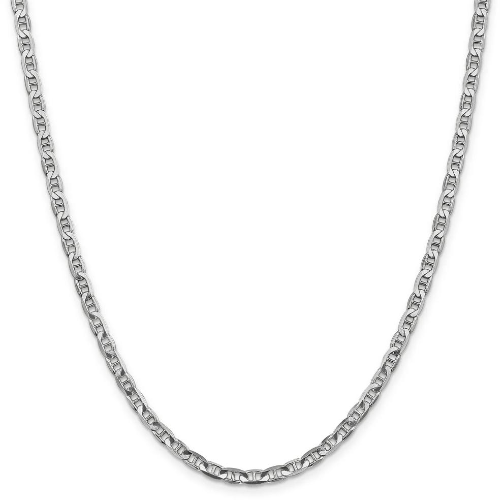 Solid Marine Link Chain in 14K White Gold, 3.75MM, 24&rdquo; – Image 1 of 4