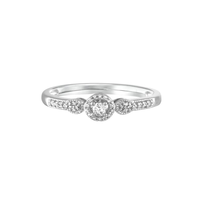 1/10 ct. tw. Diamond Promise Ring in Sterling Silver – Image 1 of 3