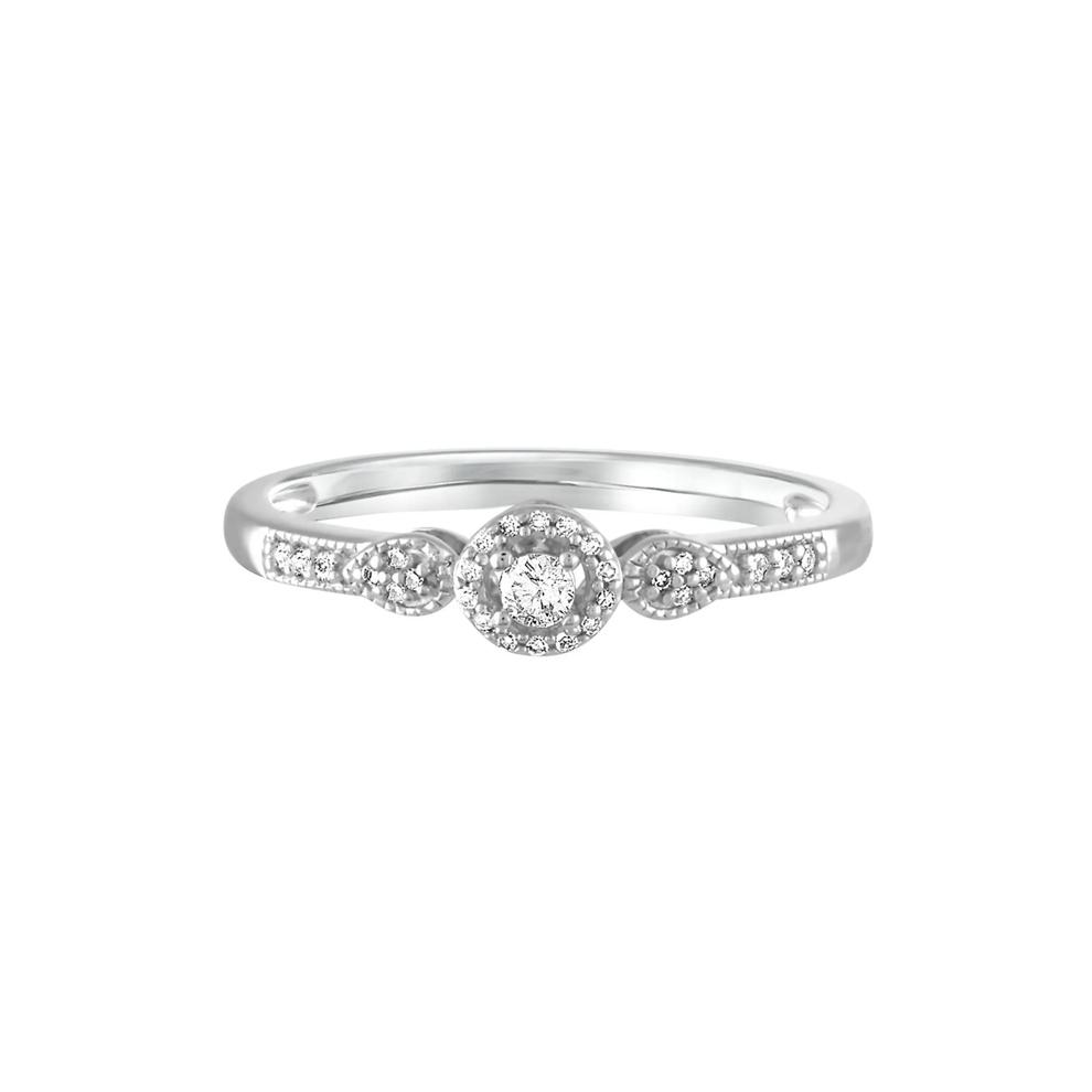 1/10 ct. tw. Diamond Promise Ring in Sterling Silver – Image 1 of 3
