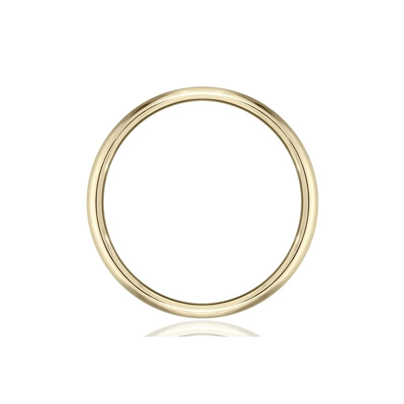 Men&rsquo;s Hammered Milgrain Wedding Band in 10K Yellow Gold, 6MM – Image 2 of 3