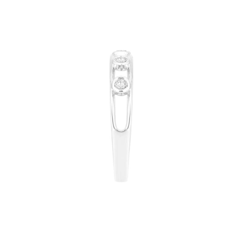 Diamond Five-Stone Bezel-Set Ring in 10K White Gold &#40;1/10 ct. tw.&#41; – Image 3 of 3