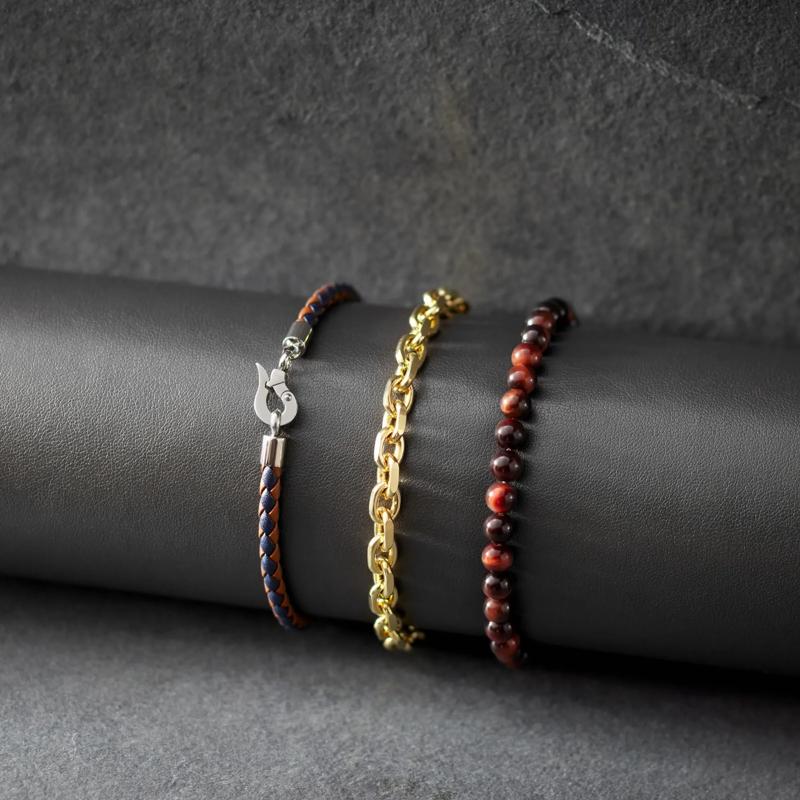 Men&#39;s Anchor-Link Bracelet in Vermeil – Image 6 of 7