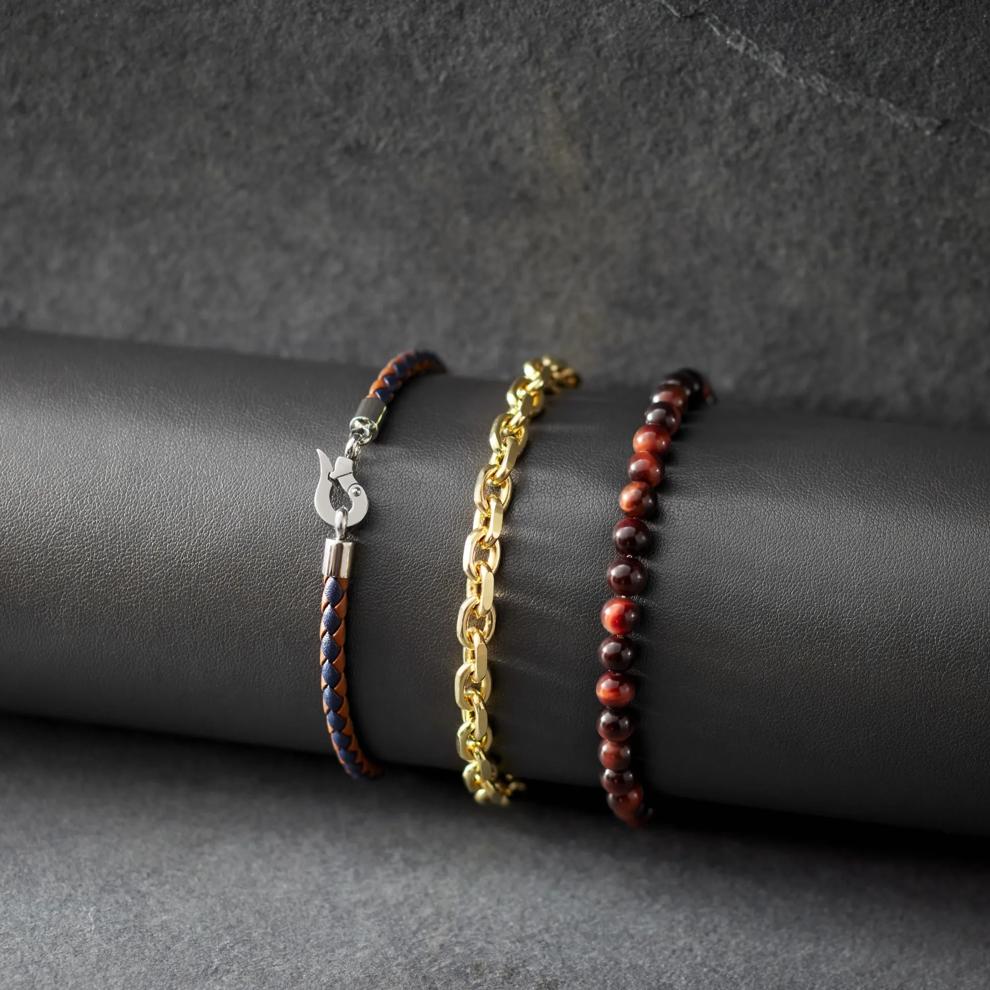 Men's Anchor-Link Bracelet in Vermeil – Image 5 of 6