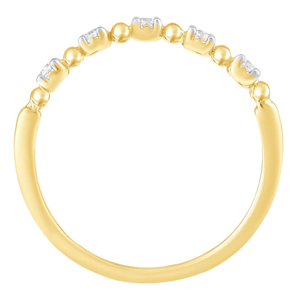 Diamond Stack Band in 10K Yellow Gold (1/10 ct. tw.) – Image 2 of 3