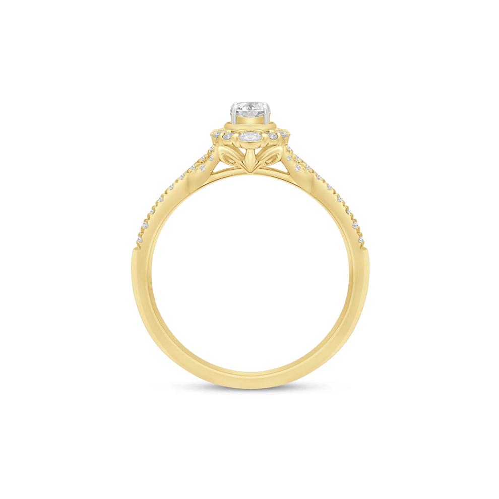 5/8 ct. tw. Oval-Shaped Diamond Engagement Ring in 14K Yellow Gold – Image 3 of 3