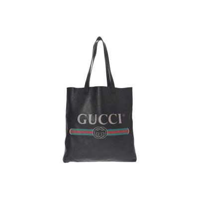 Pre-Owned Gucci Logo Print Tote Medium Tote