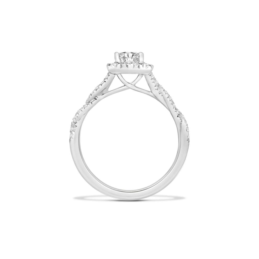 Lab Grown Diamond Emerald Center Engagement Ring in 10K White Gold (1 1/2 ct. tw.) – Image 2 of 4