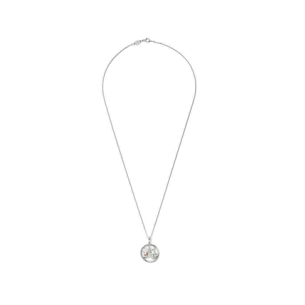 Diamond "I am Loved" Pendant in Sterling Silver – Image 2 of 4