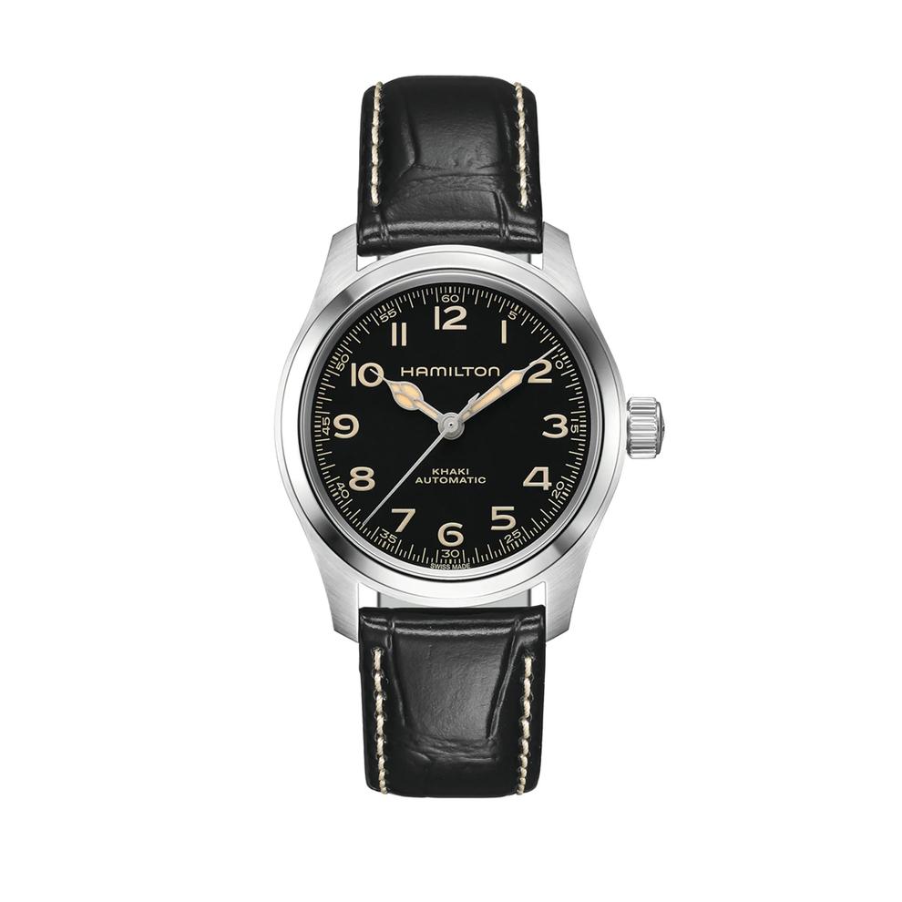 Khaki Field Murph Auto Watch with Black Leather Strap – Image 1 of 4