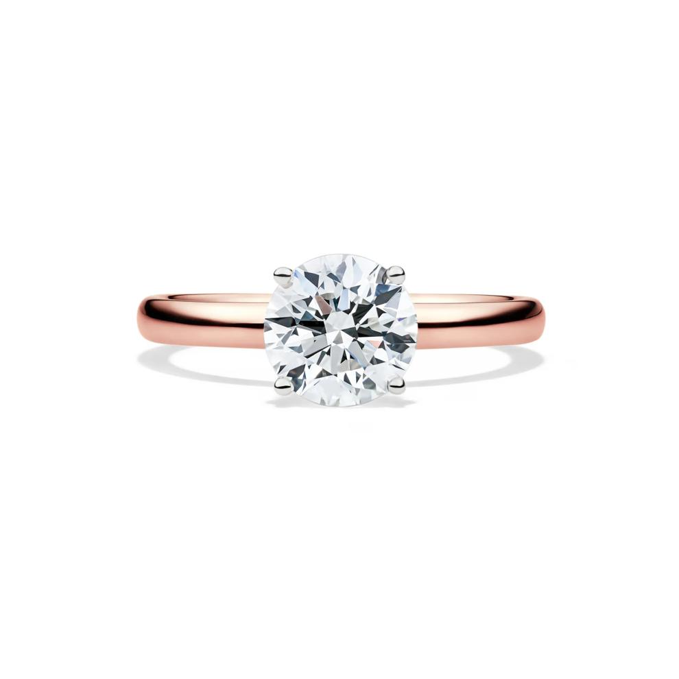 Diamond Round Brilliant Cut Solitaire Engagement Ring in 14K Rose Gold (1 1/2 ct.) – Image 1 of 5