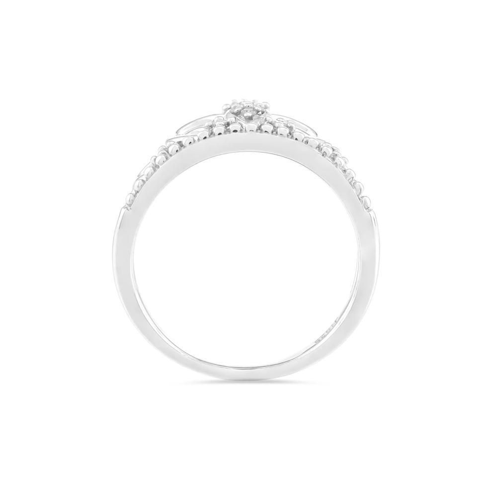 Diamond Crown Ring in Sterling Silver (1/10 ct. tw.) – Image 2 of 4