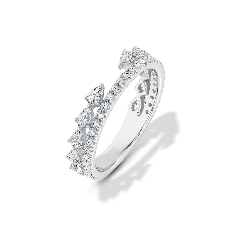 Lab Grown Diamond Double Row Band in 14K White Gold (3/4 ct. tw.) – Image 4 of 4