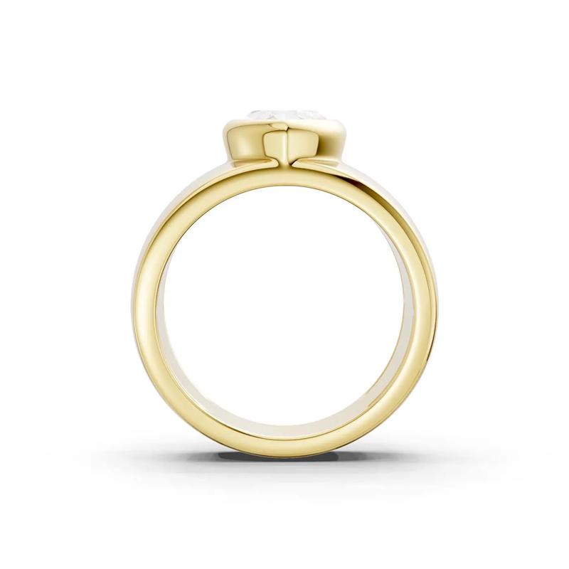 Lab Grown Diamond Marquise Solitaire Wide Band Engagement Ring in 14K Yellow Gold &#40;2 ct.&#41; – Image 4 of 4