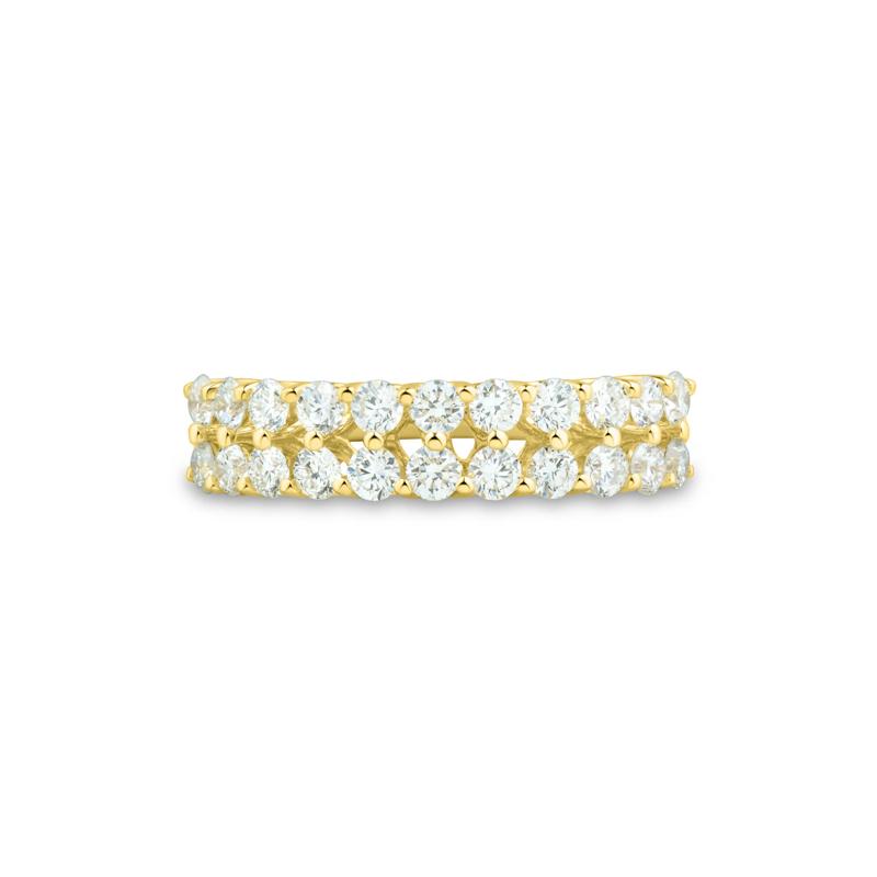 Lab Grown Diamond Double Row Band in 10K Yellow Gold &#40;1 ct. tw.&#41; – Image 1 of 3