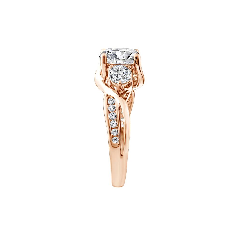 Lab Grown Diamond Three-Stone Engagement Ring in 10K Rose Gold (2 3/4 ct. tw.) – Image 3 of 3