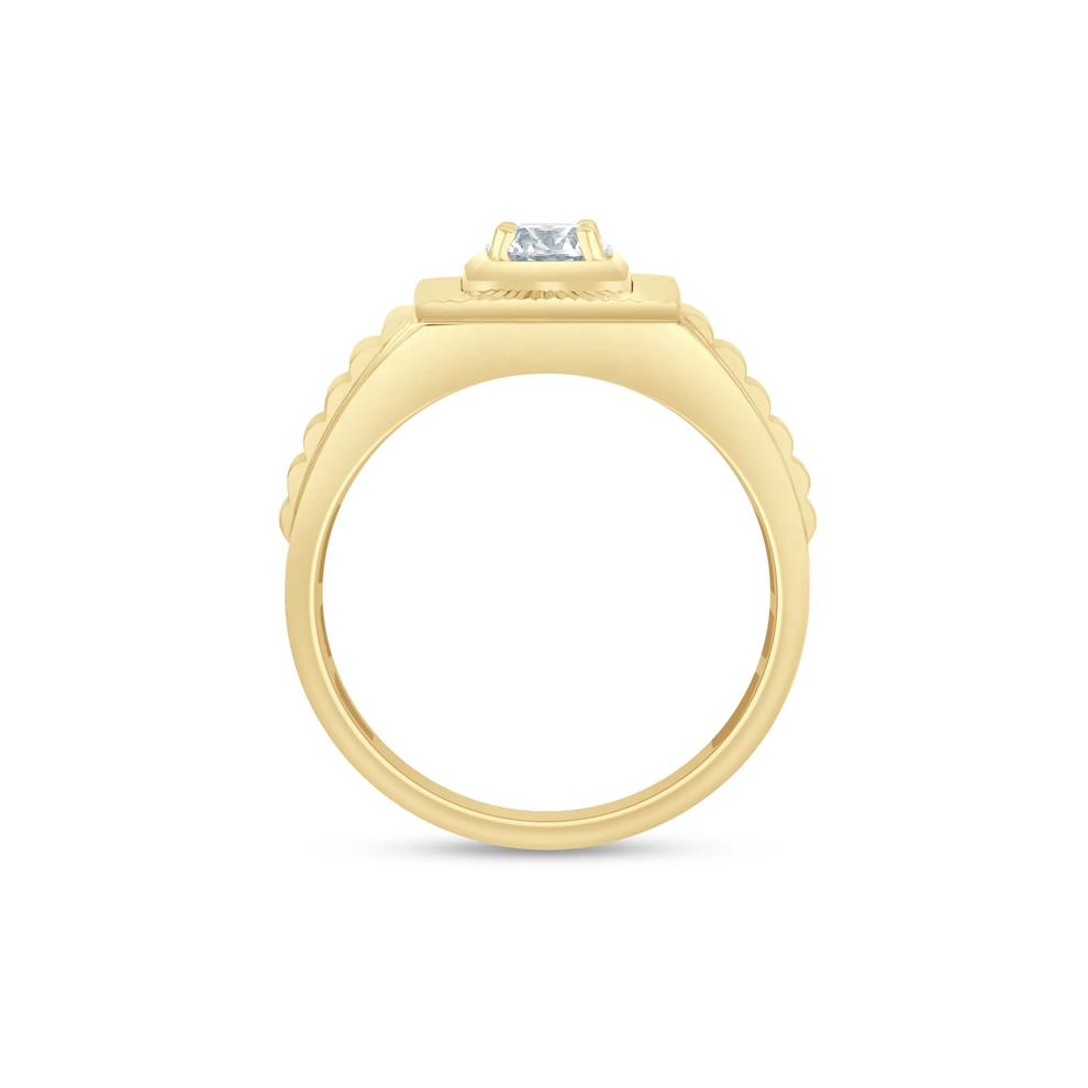 Men's Lab Grown Diamond Ring in 10K Yellow Gold (1 ct. tw.) – Image 2 of 3